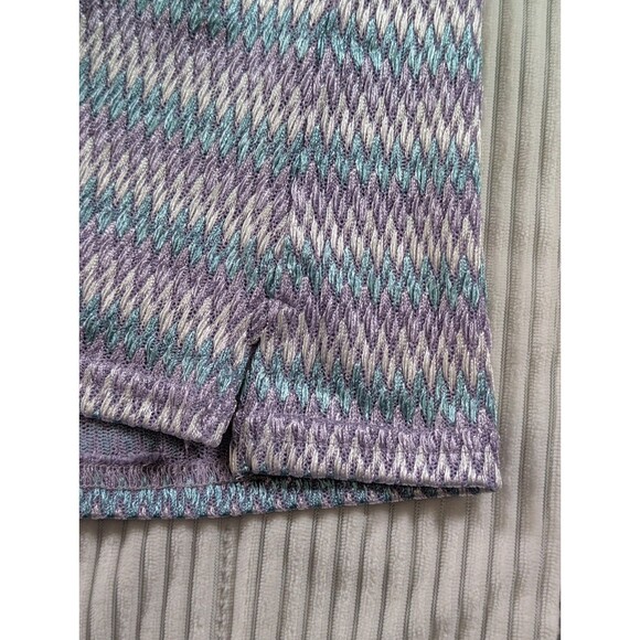 I.N. San Francisco Tank Top Womens L Purple Zig Zag Stripe Y2K Retro - Picture 4 of 8
